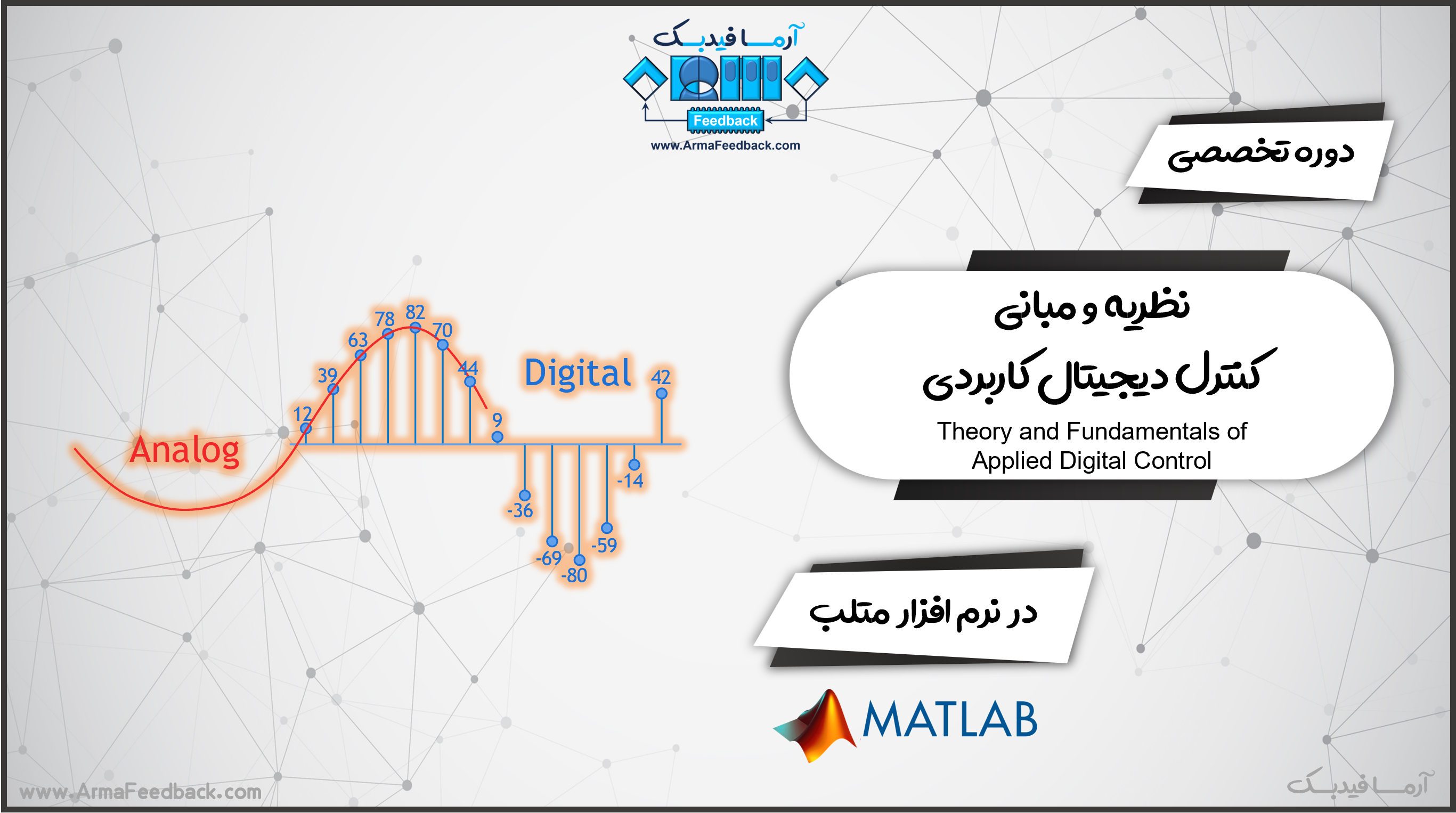 نظریه و مبانی کنترل‌ دیجیتال کاربردی در متلب